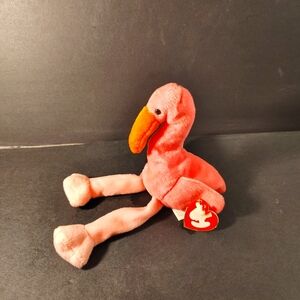 Ty beanie babies pink flamingo rare 4.9/5